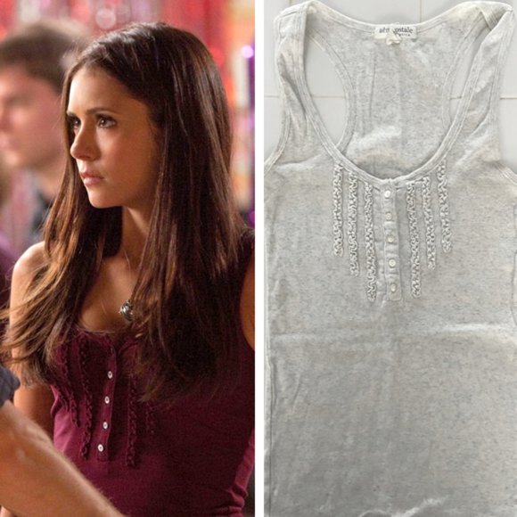 Aeropostale Tops Aeropostale Ruffle Front Henley Tank Alt Aso Elena Gilbert Poshmark